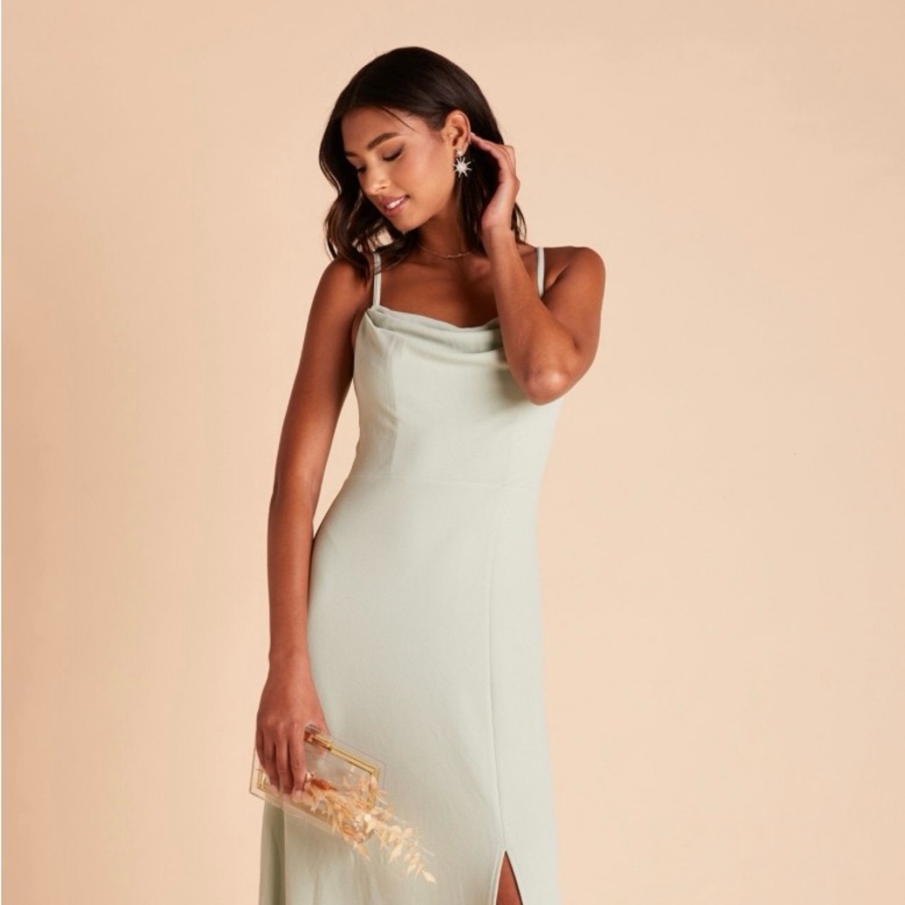 Lulus Ash Dress in Crepe Sage